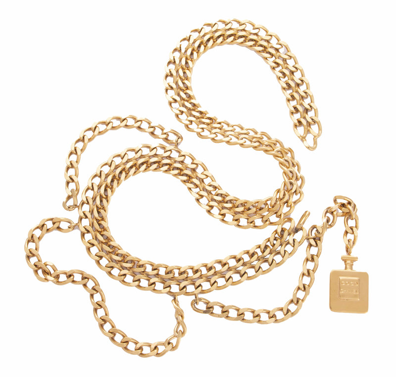 Chanel 75CM Double Chain Waist Chain Belt with Coco Chanel Perfume Charm ,  no DustCover & Box
